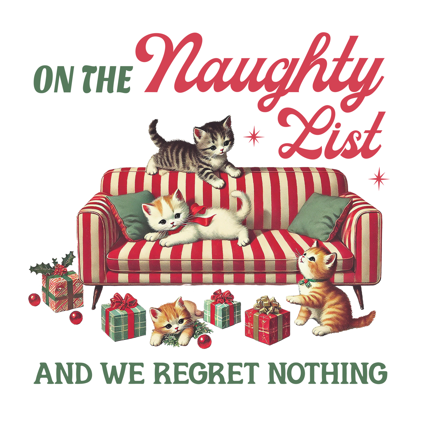 On The Naughty List - Cats - Christmas