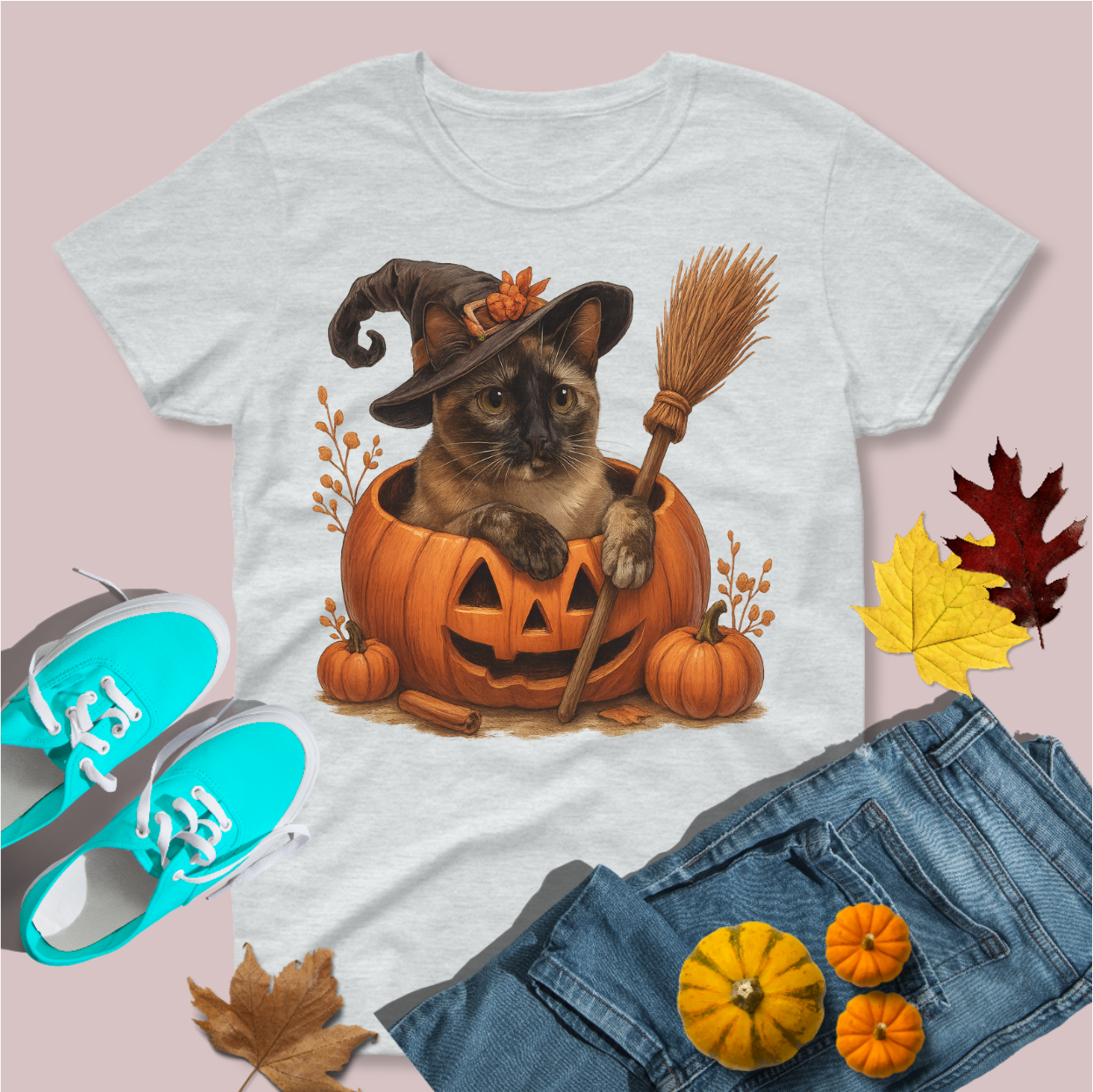 Sweet Melissa's Pearl - Cat In A Pumpkin