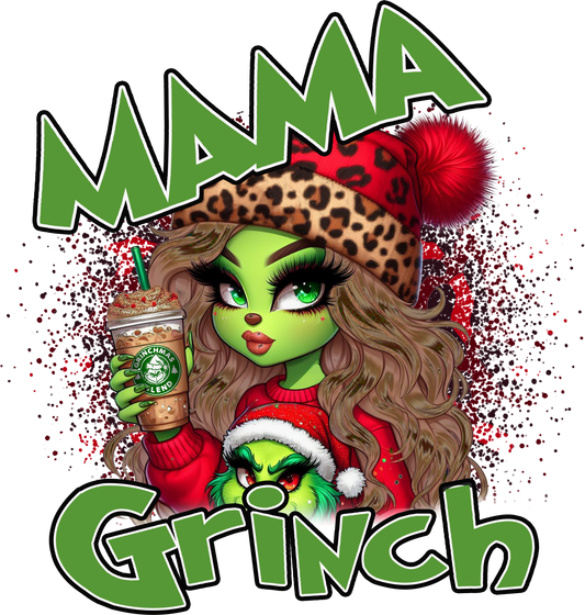Mama Grinch Dark Hair