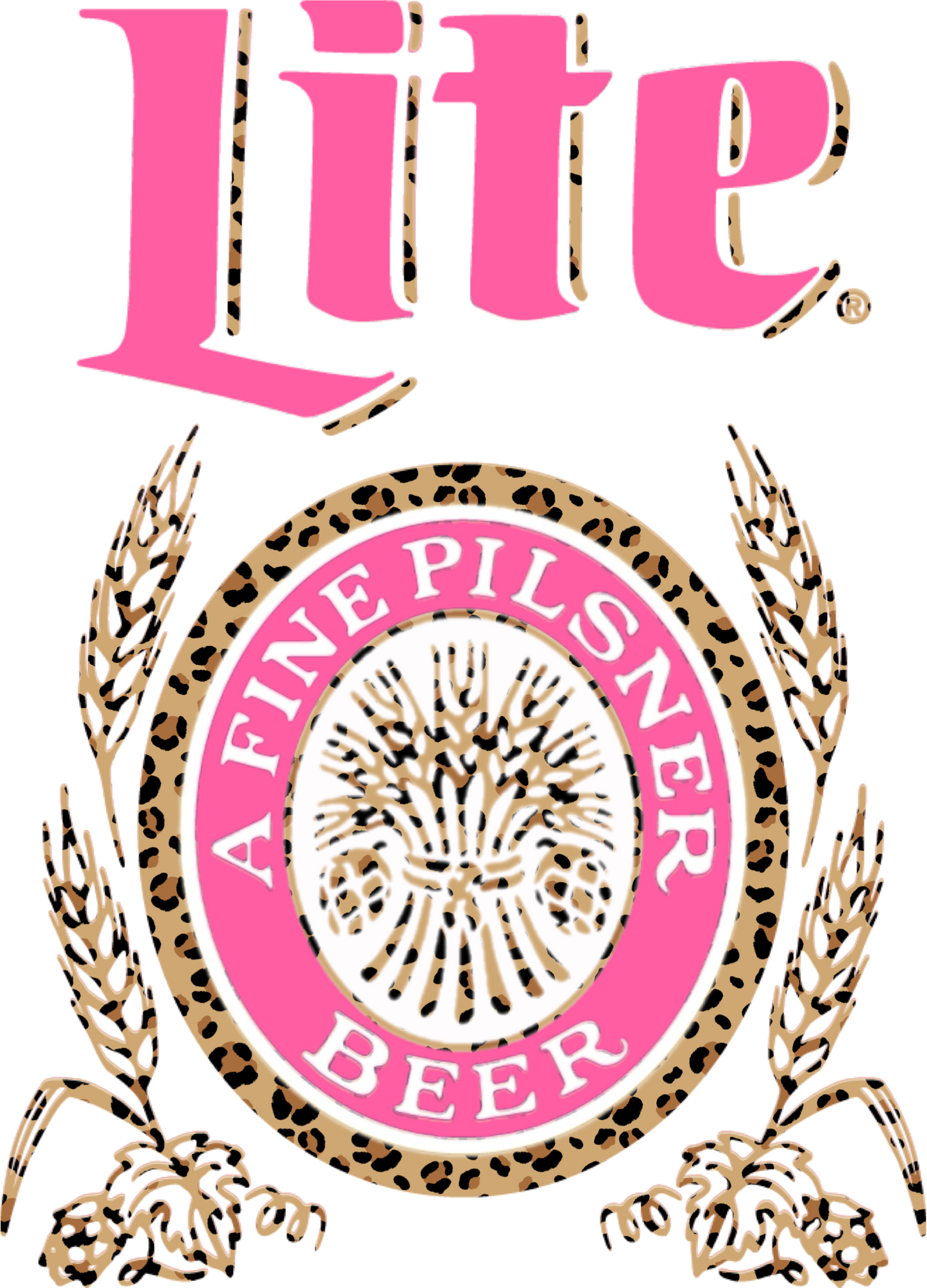 Miller Light Cheetah Print & Pink