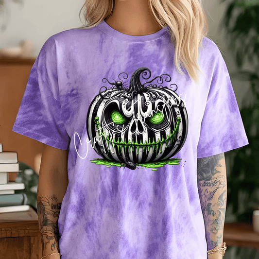 Black and White Pumpkin Ghoul