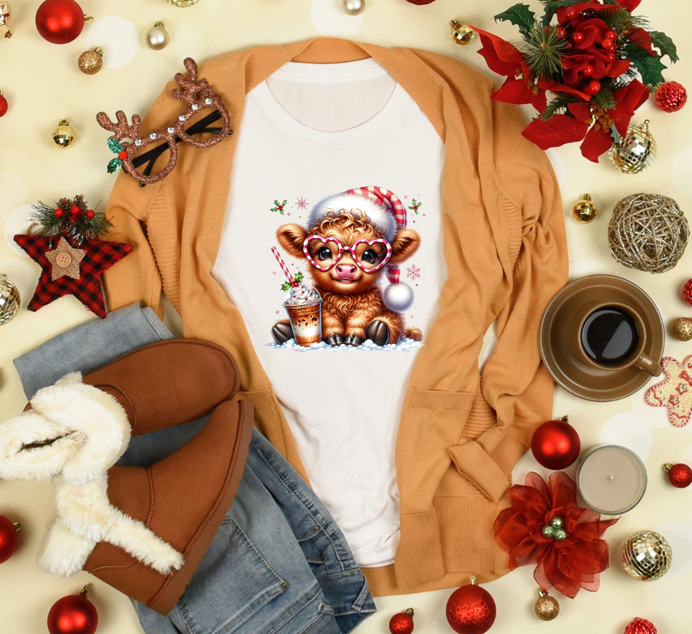 Christmas Coffee Highland Cow