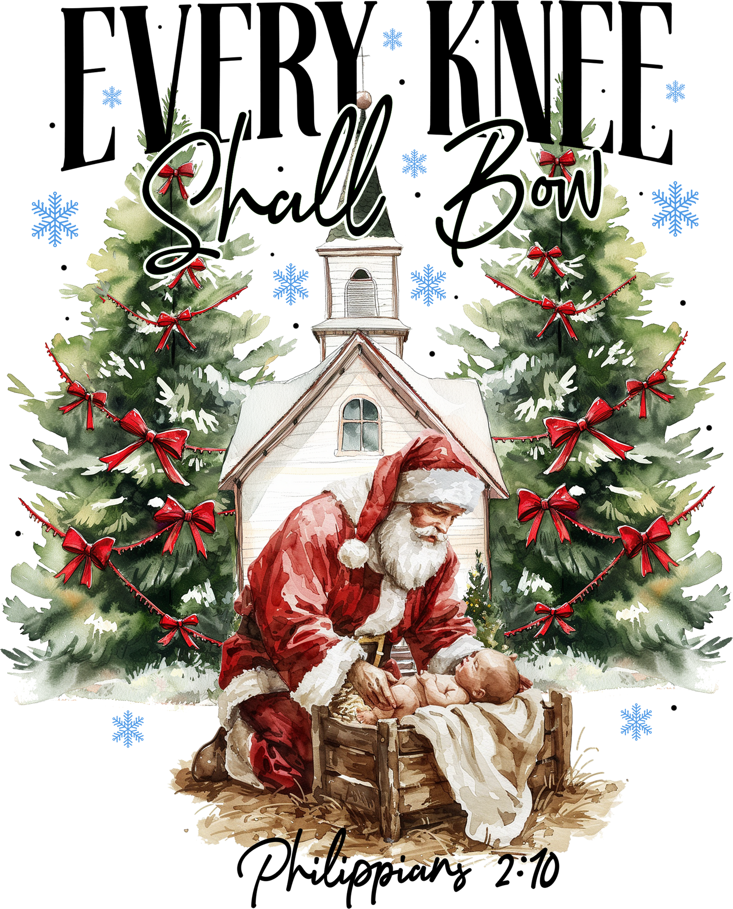 Every Knee Shall Bow Christmas Print