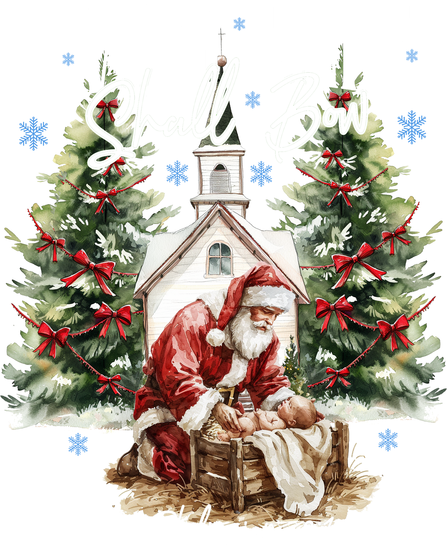 Every Knee Shall Bow Christmas Print