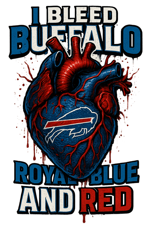 I Bleed Royal Blue & Red - Buffalo