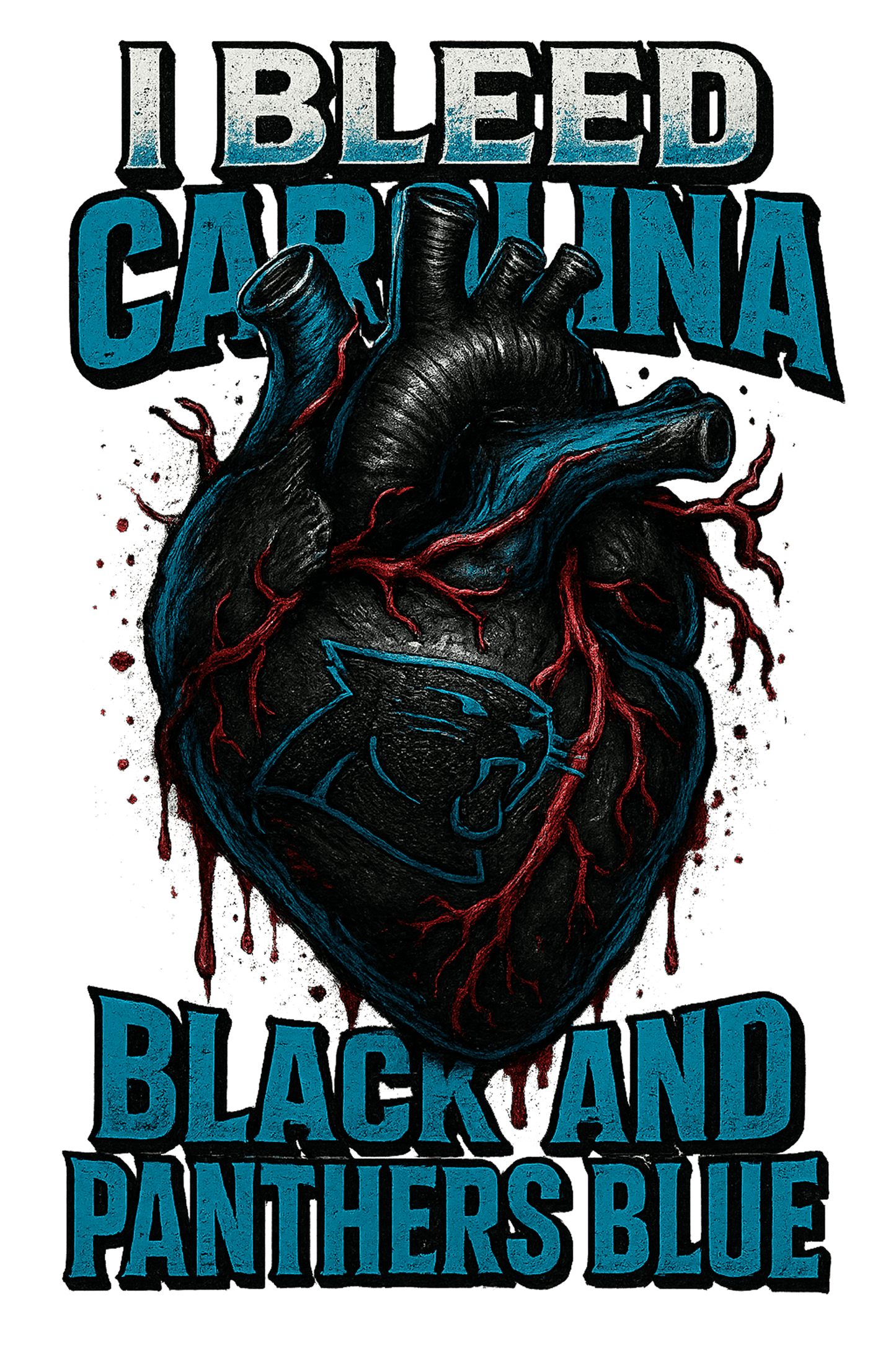 I Bleed Black & Panthers Blue - Carolina