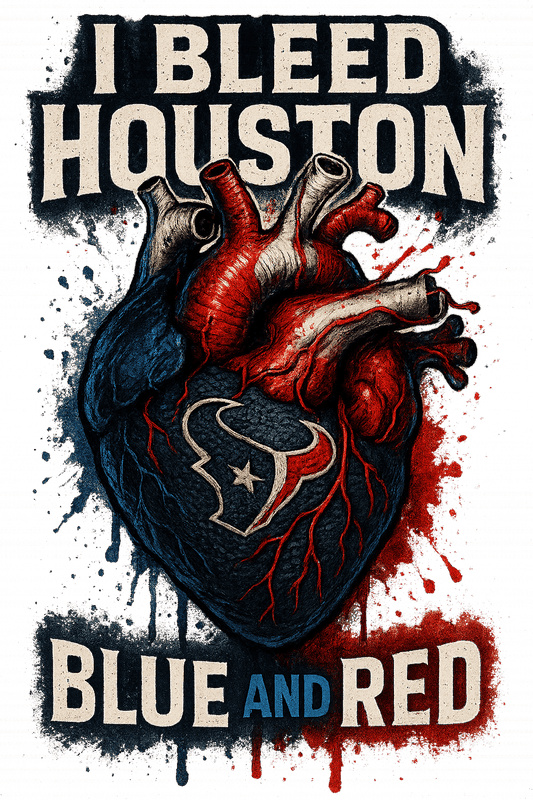 I Bleed Blue & Red - Houston