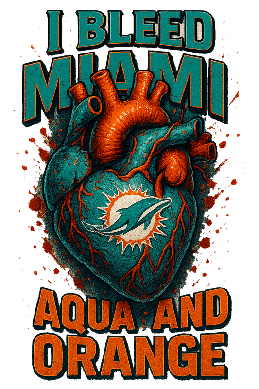 I Bleed Aqua & Orange - Miami