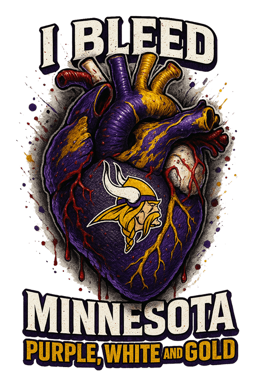 I Bleed Purple White & Gold - Minnesota