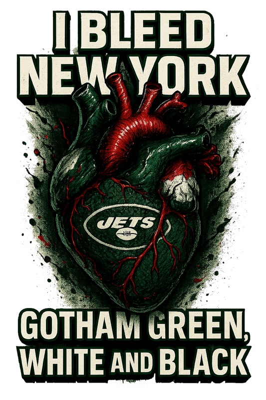 I Bleed Gotham Green White & Black - New York J