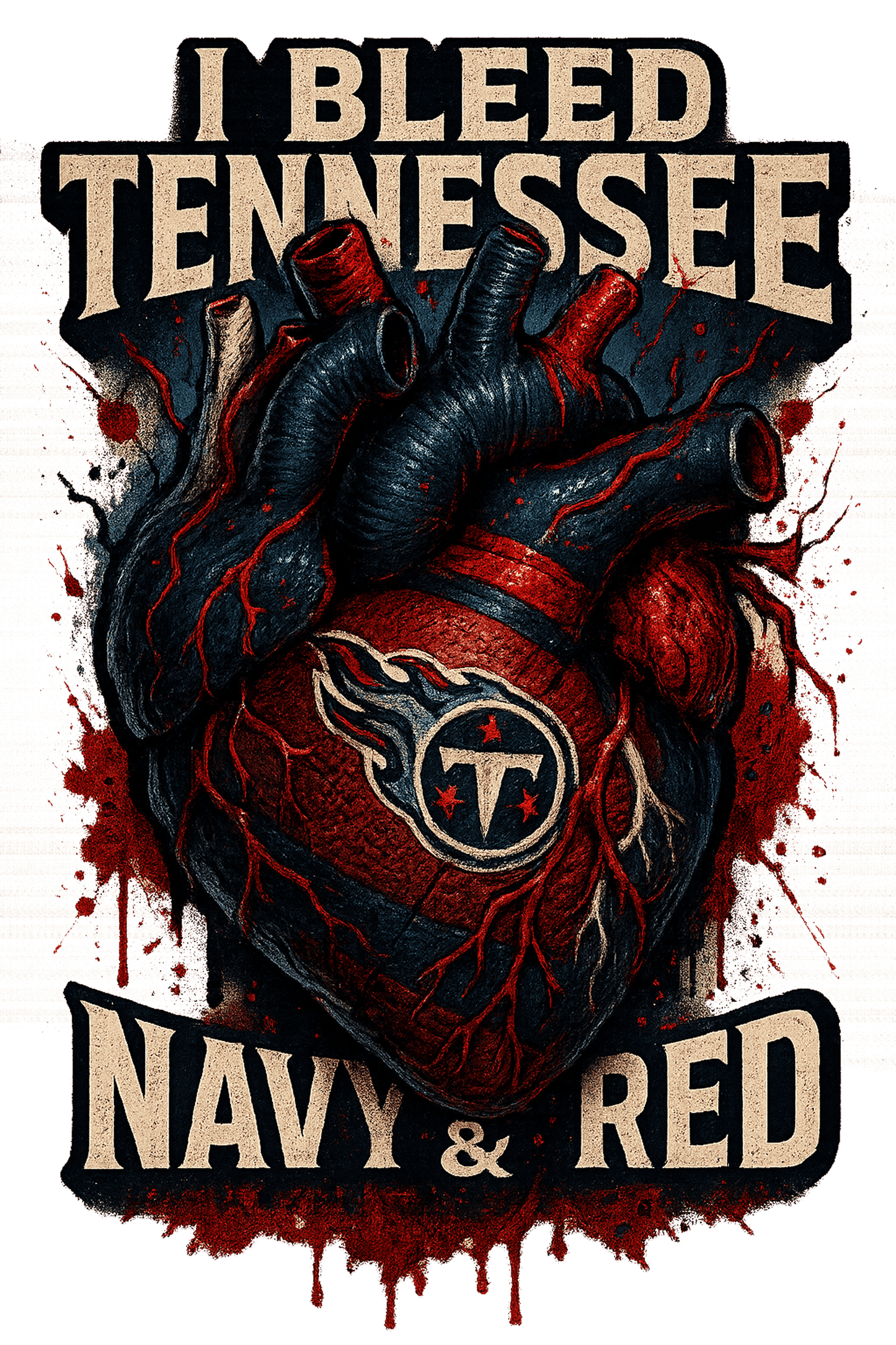 I Bleed Navy & Red - Tennessee