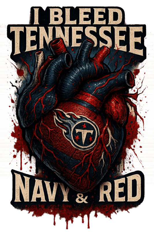 I Bleed Navy & Red - Tennessee