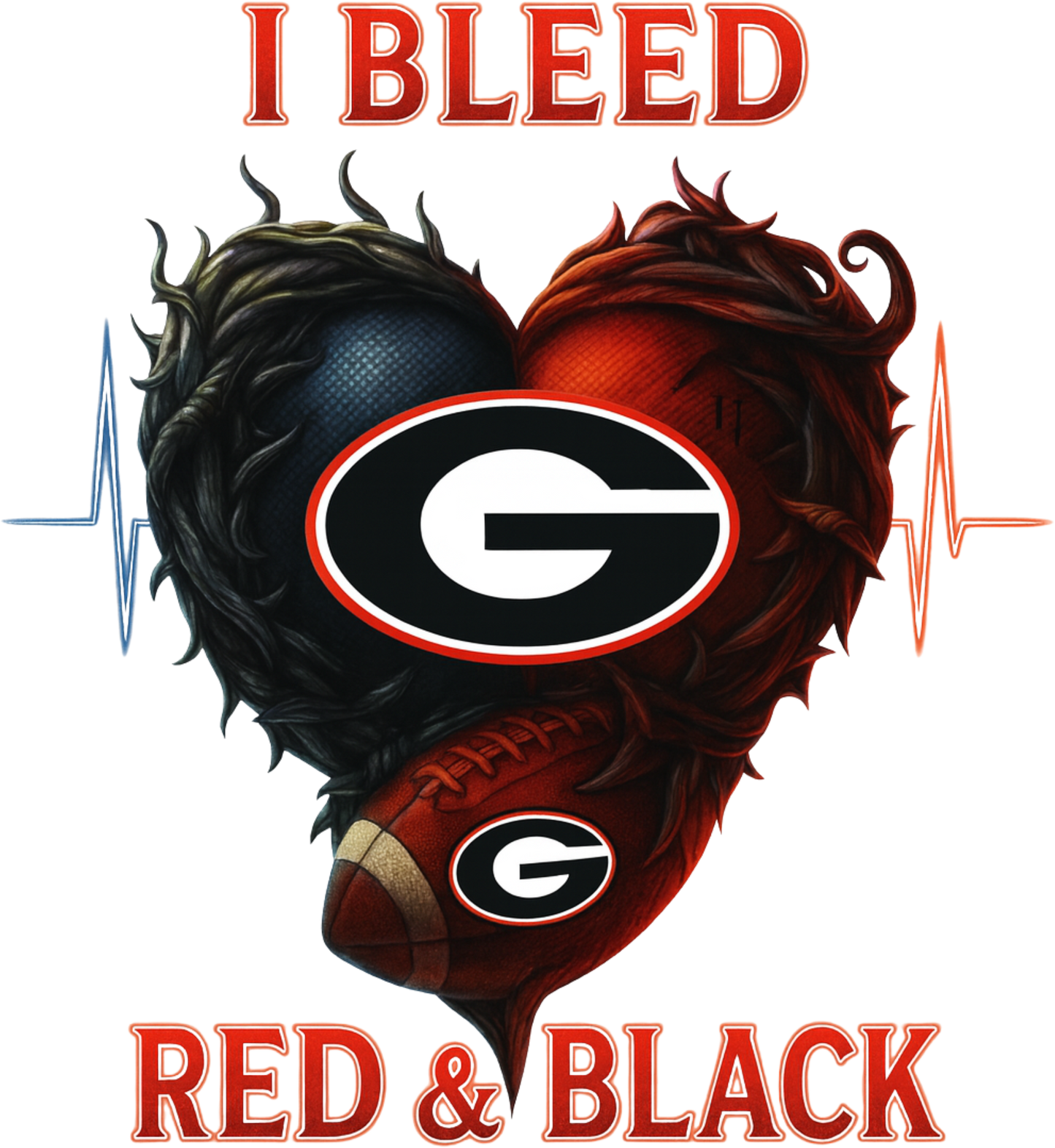 I Bleed Red & Black - Bulldogs