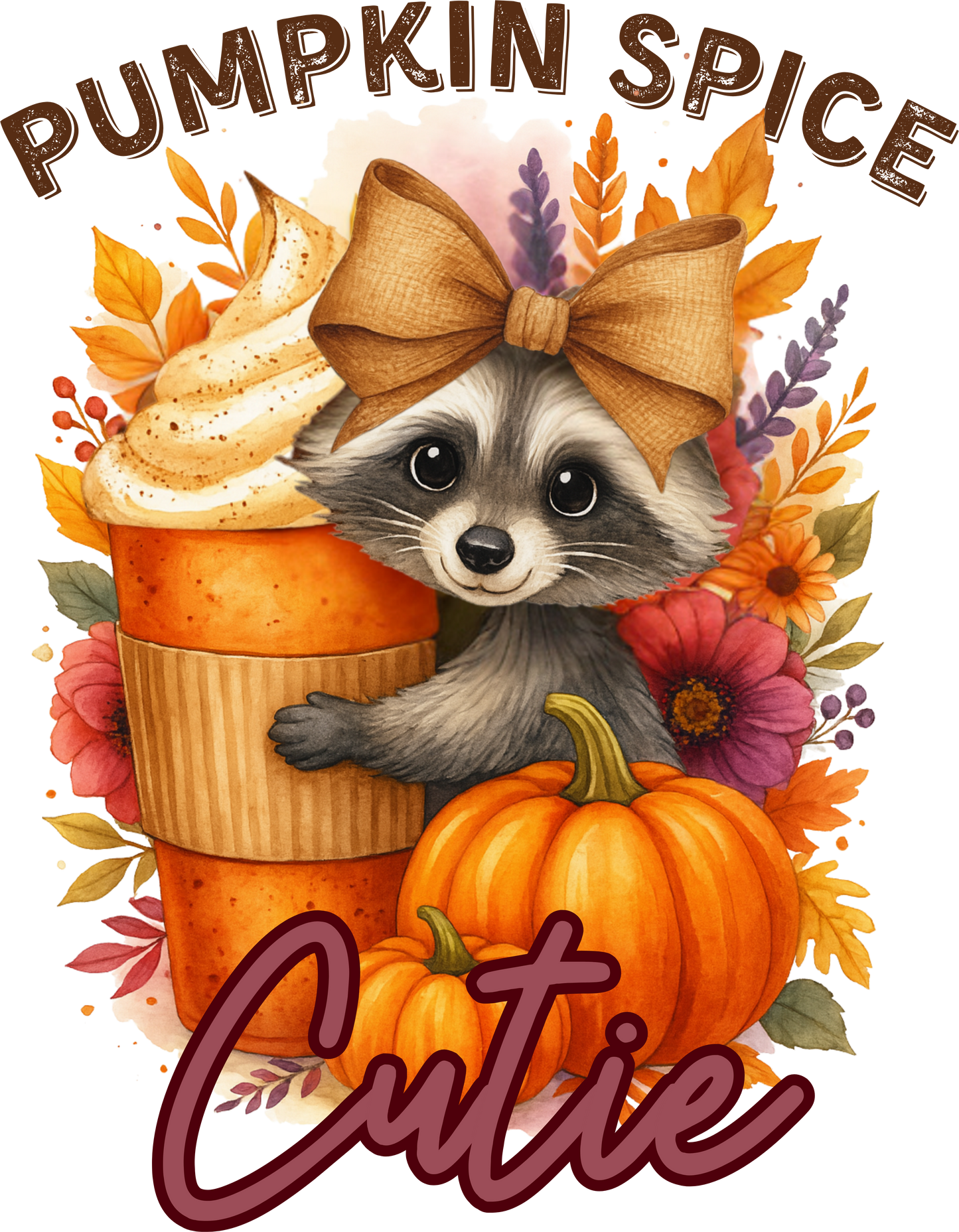 Pumpkin Spice Cutie - Raccoon