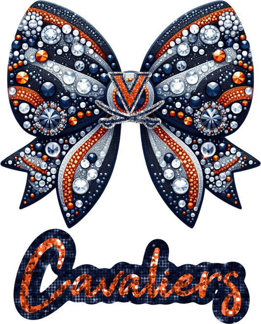 UVA Virginia Cavaliers Bling Bow