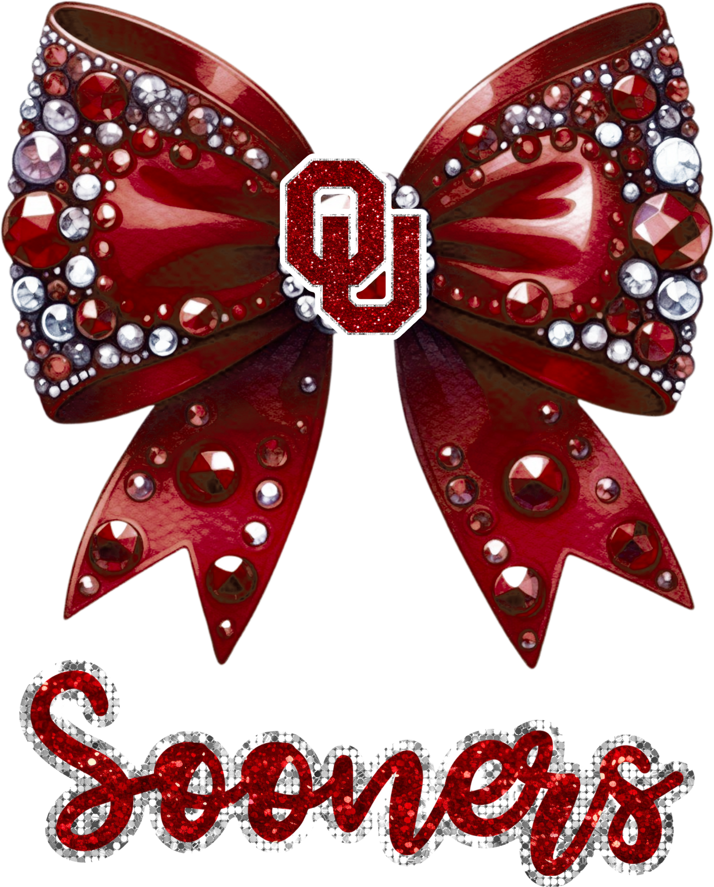 Oklahoma Sooners Bling Bow