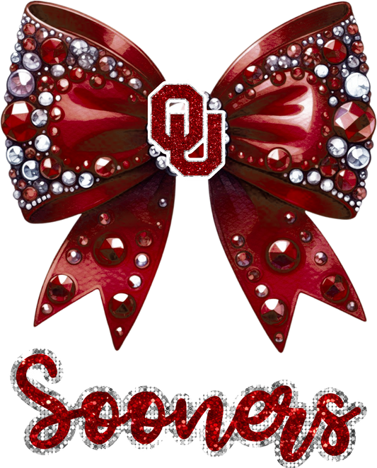 Oklahoma Sooners Bling Bow
