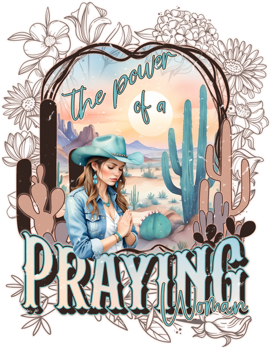 Praying Woman Grunge