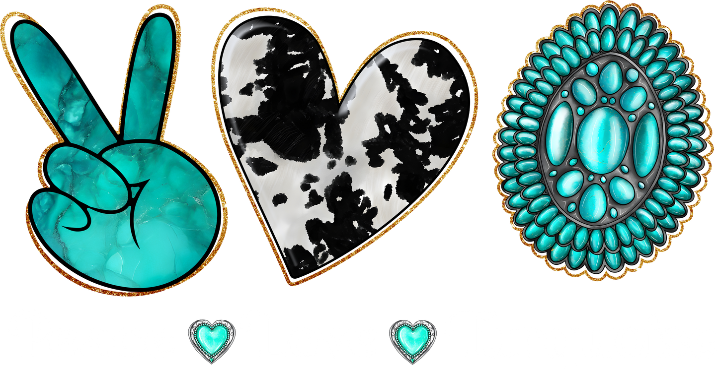 Peace Love Turquoise