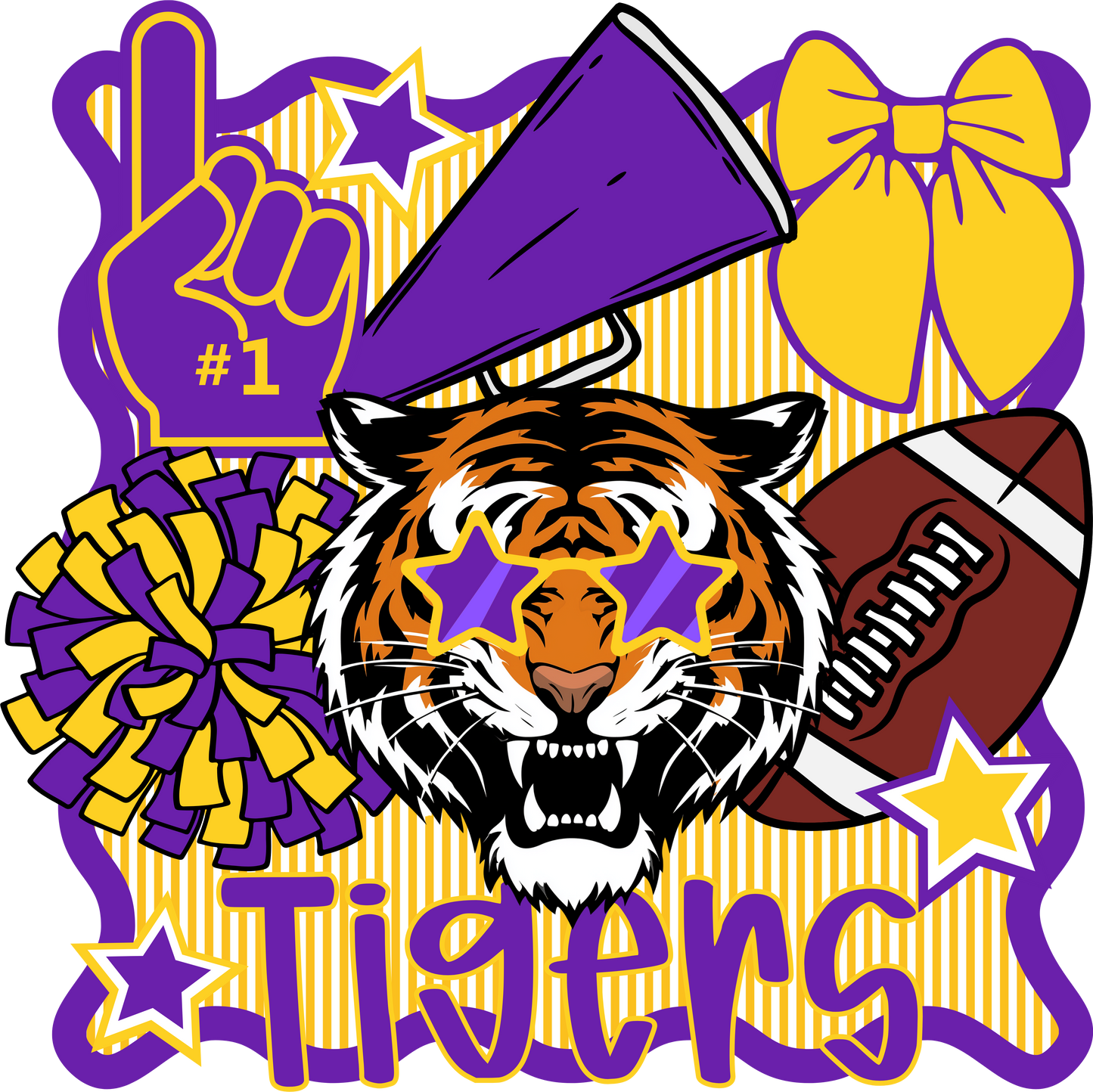 Tigers - Purple & Gold
