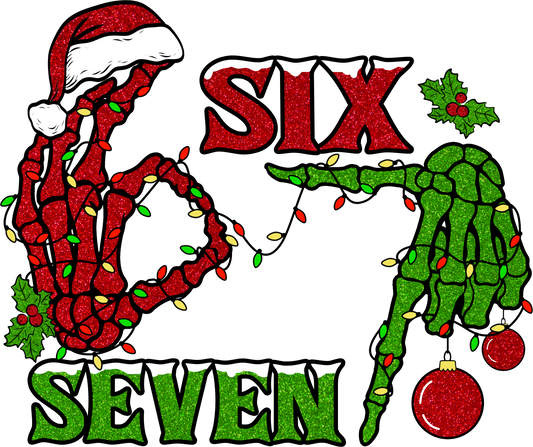 Six Seven Christmas & Grinch Skelly Hands