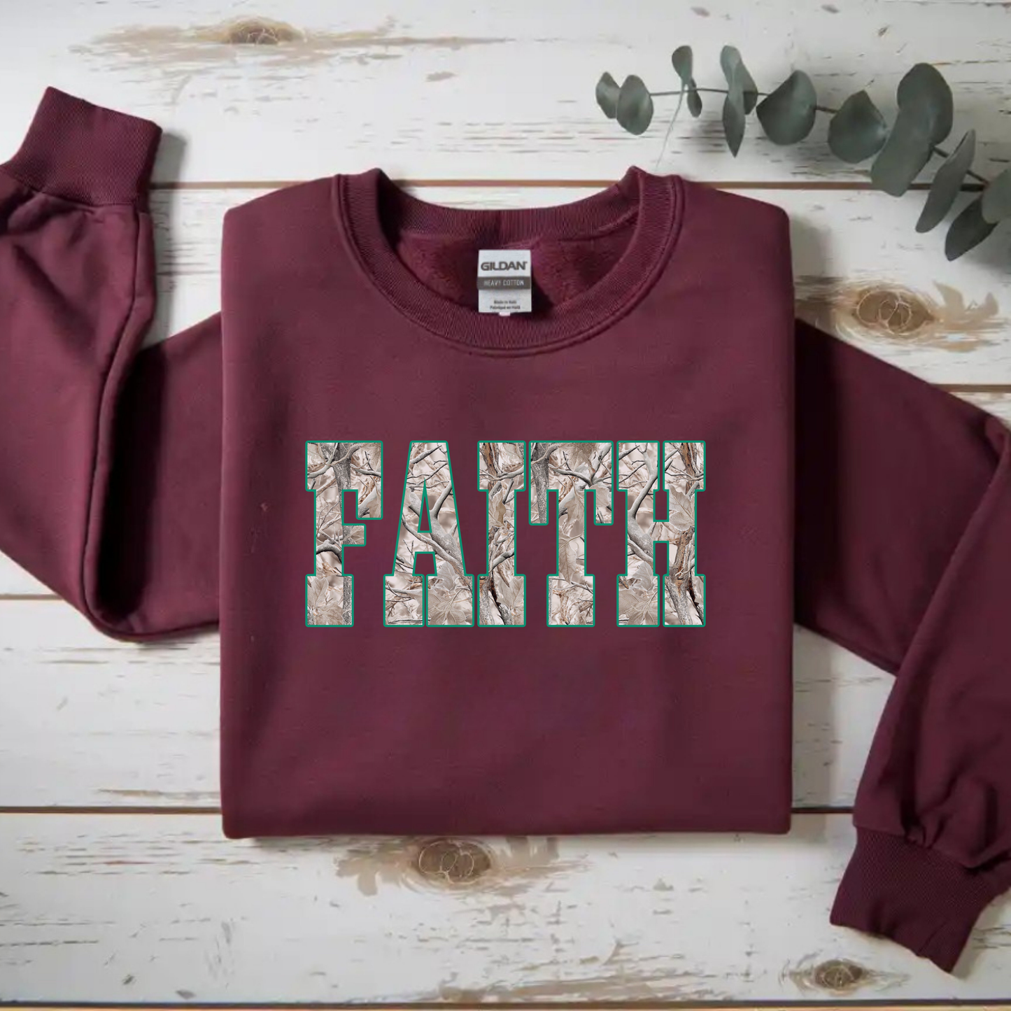 Western Camo Faith - Pink, Orange, Teal Outline Options