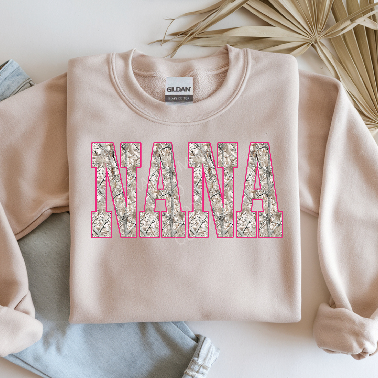 Western Camo Pink Outline - Mama, Nana, Mimi Options