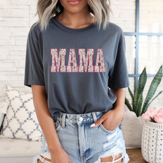 Western Camo Pink Outline - Mama, Nana, Mimi Options