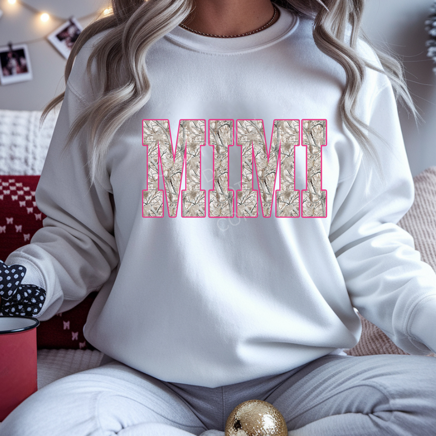 Western Camo Pink Outline - Mama, Nana, Mimi Options