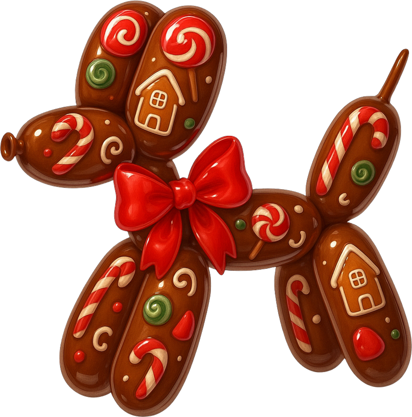 Balloon Dog - Dark Brown - Gingerbread