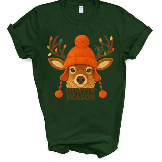 It's Huntin' Season - Orange Hat Yarn Deer