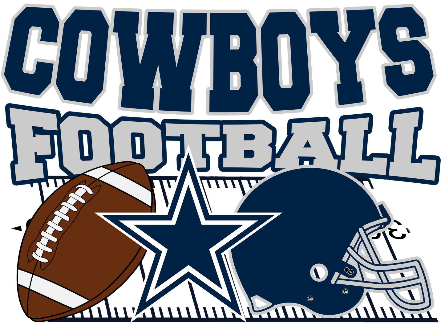 Dallas Cowboys Football & Helmet