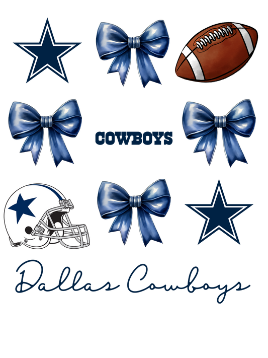 Dallas Cowboys Football Bows Collage