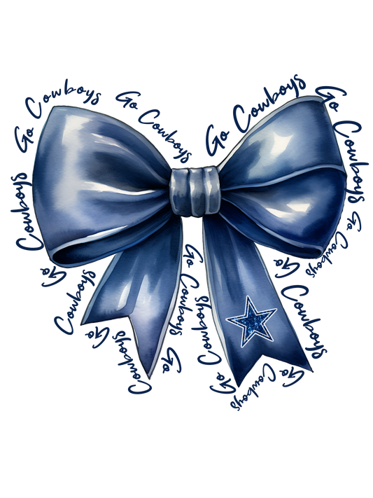Dallas Cowboys Football Bow Word Wrap