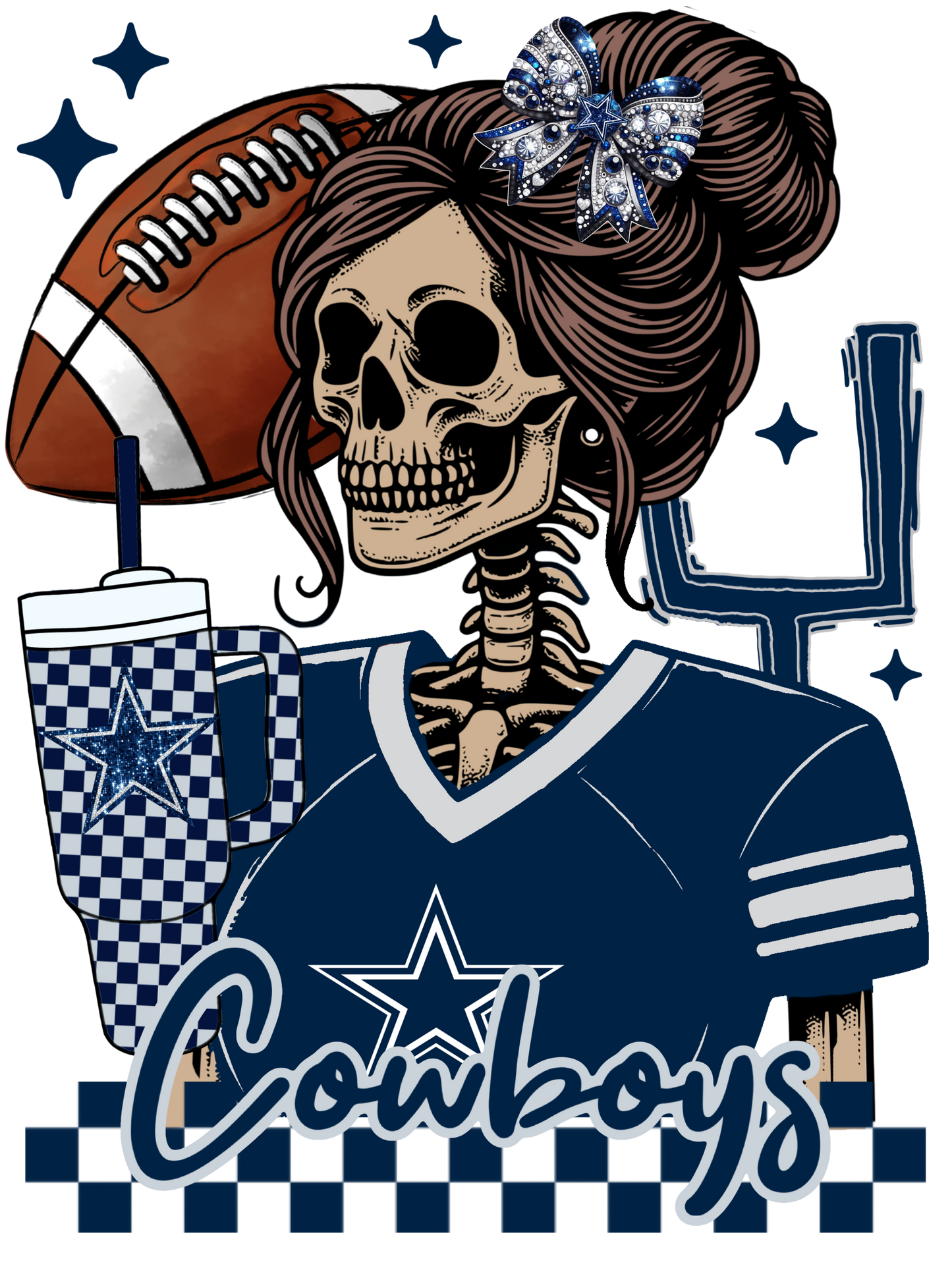 Dallas Cowboys Football Skeleton Girl