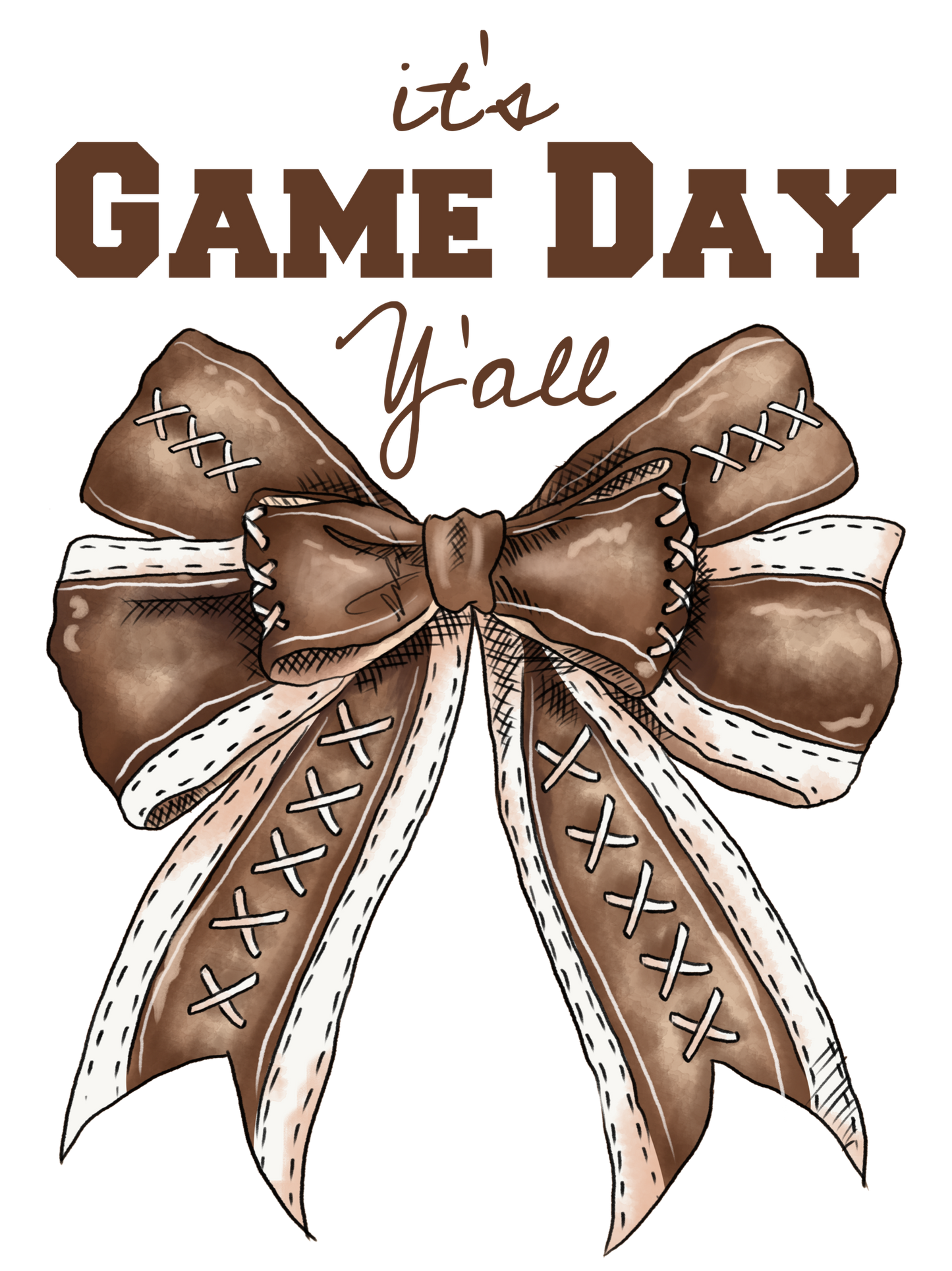 It's Game Day Y'all Football Bow