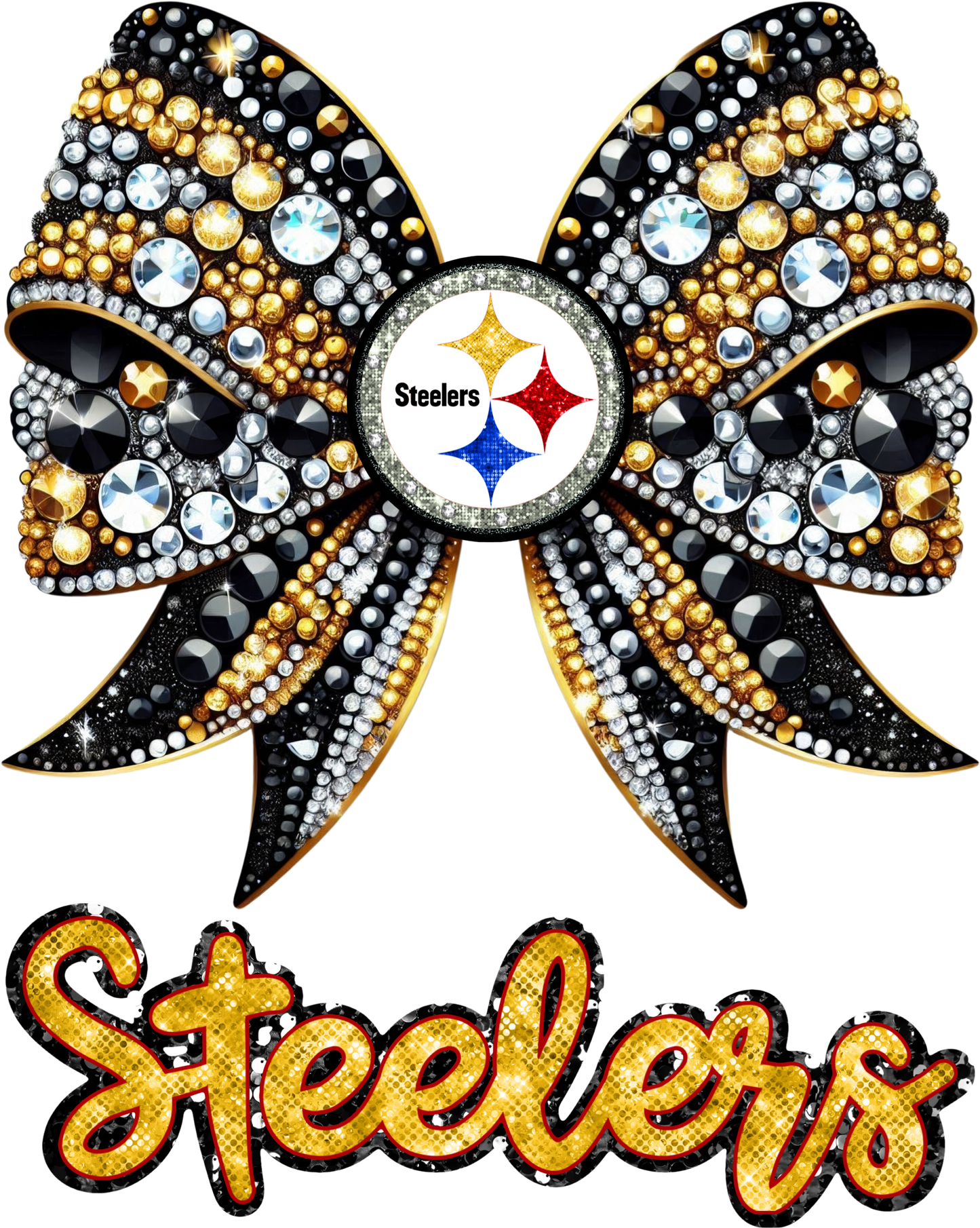 Steelers Bling Bow