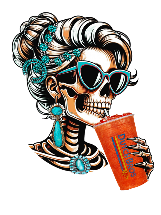 Dutch Brothers Skeleton Girl