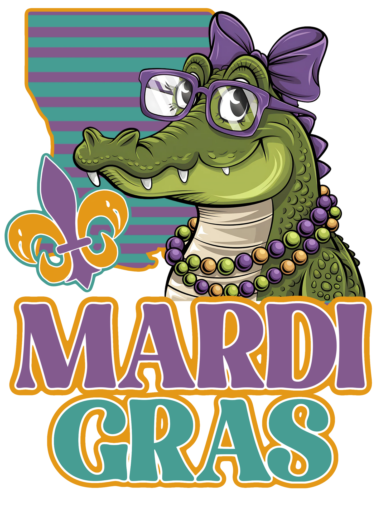 Mardi Gras Girl Gator