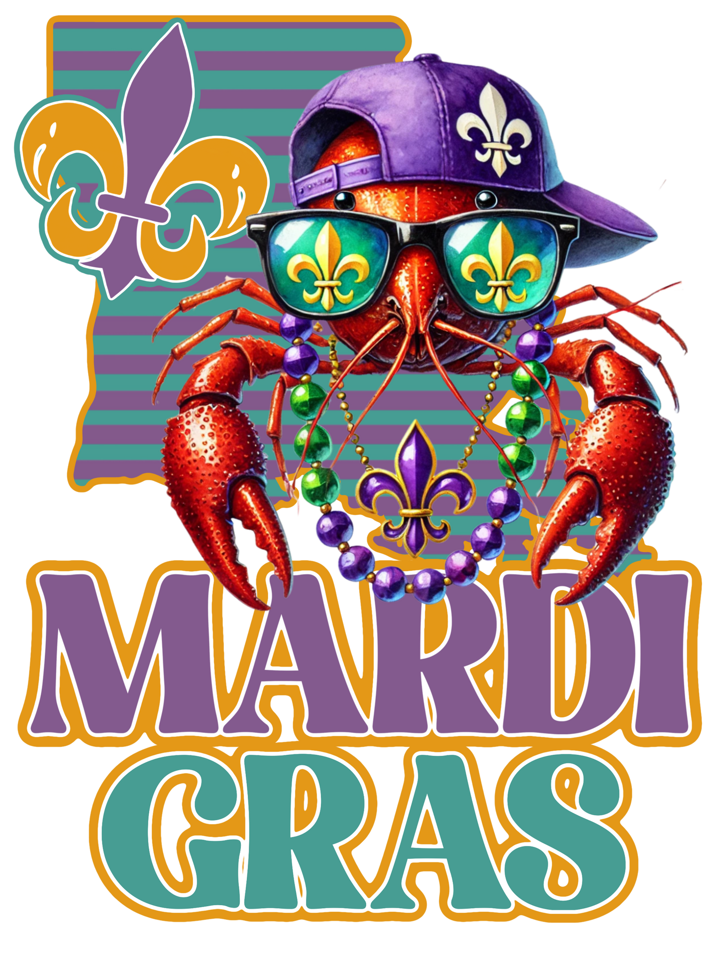 Craw Dad Gator Mardi Gras
