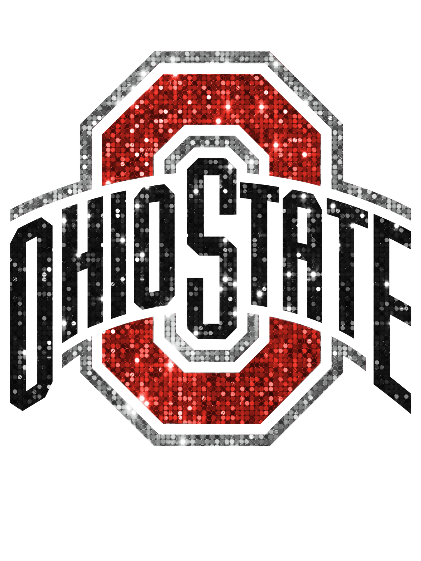 Ohio State Buckeyes - Sequin Glitter