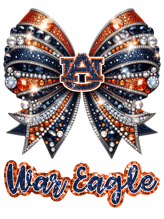 Auburn Bling Bow