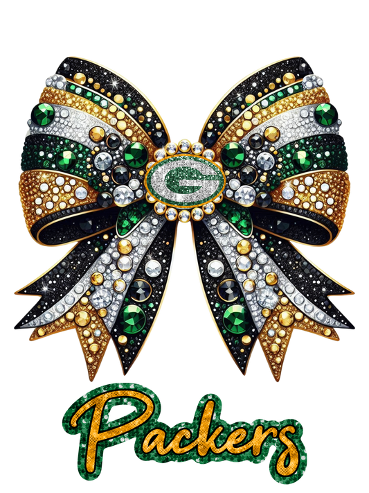 Green Bay Packers Bow - Bling