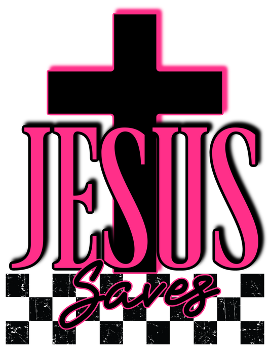 Jesus Saves - Pink