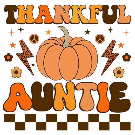 Thankful 'Mama' - Retro - Fall Pumpkin (Auntie, Sister, Yaya, Nana, Mini, Mimi, Mamaw, Mama, Grandma, Gigi, Bonus Mama)