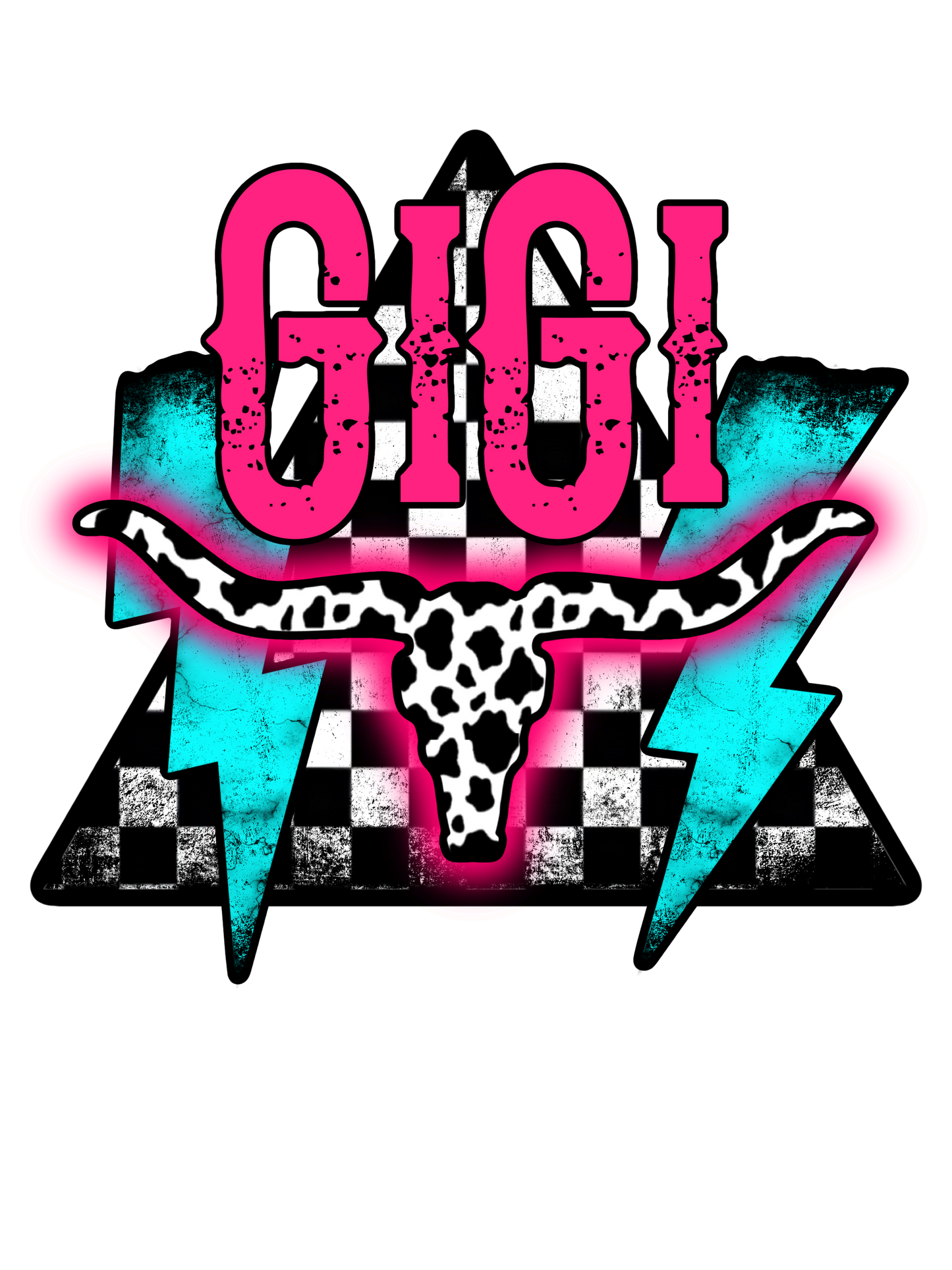 Neon Lightning - Horns - Gigi, Mama, Mamaw, Yaya, Mimi, Nana, Mini