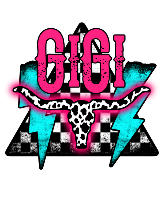 Neon Lightning - Horns - Gigi, Mama, Mamaw, Yaya, Mimi, Nana, Mini