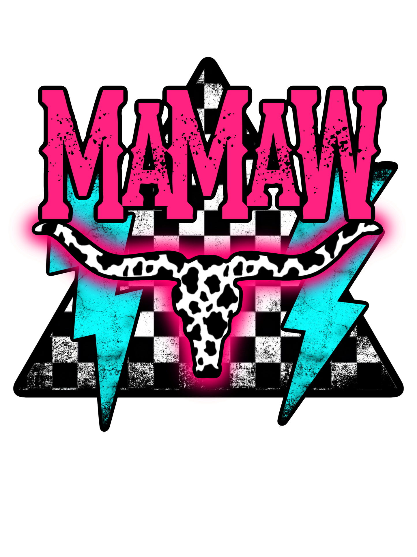 Neon Lightning - Horns - Gigi, Mama, Mamaw, Yaya, Mimi, Nana, Mini