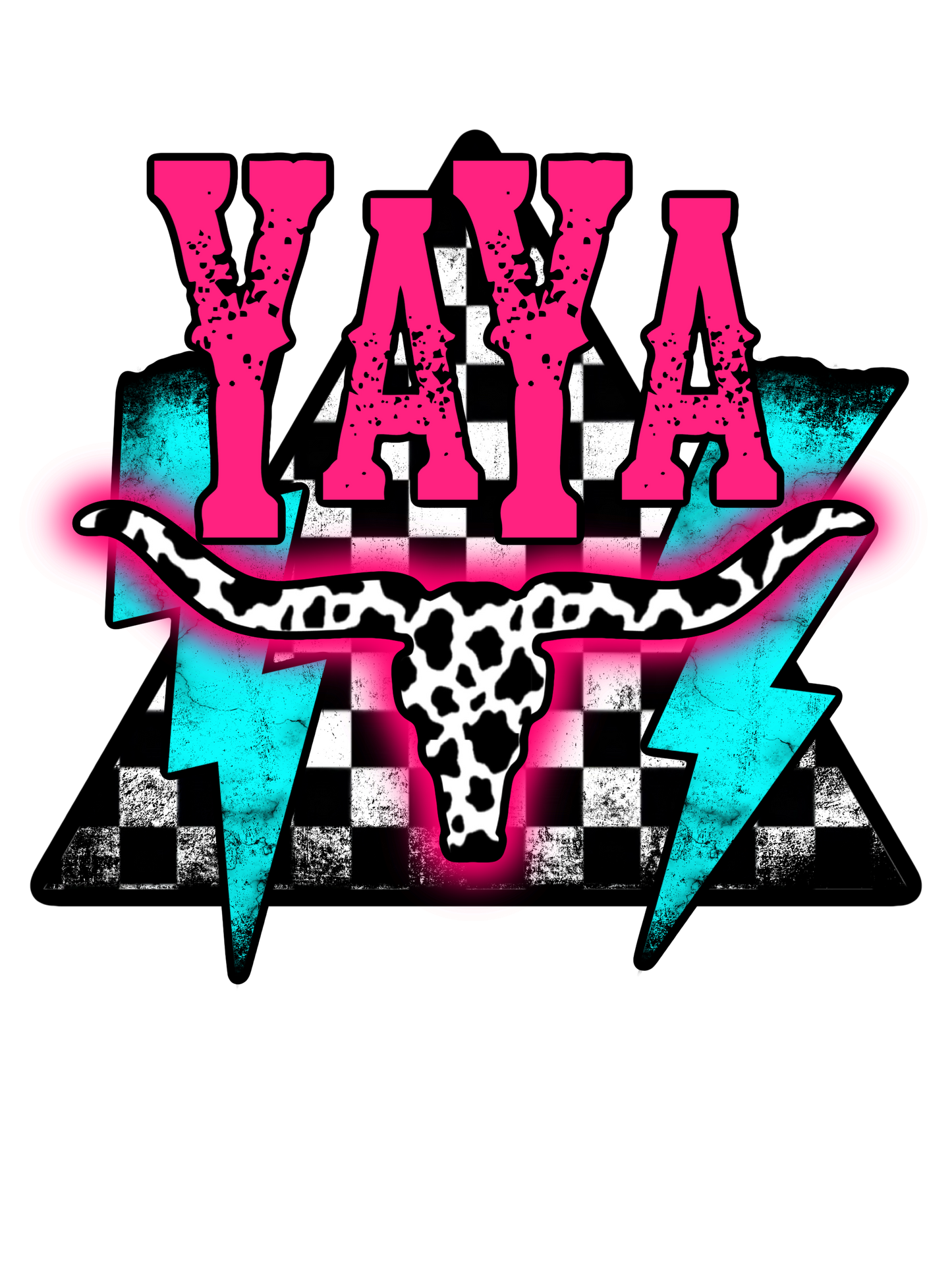 Neon Lightning - Horns - Gigi, Mama, Mamaw, Yaya, Mimi, Nana, Mini