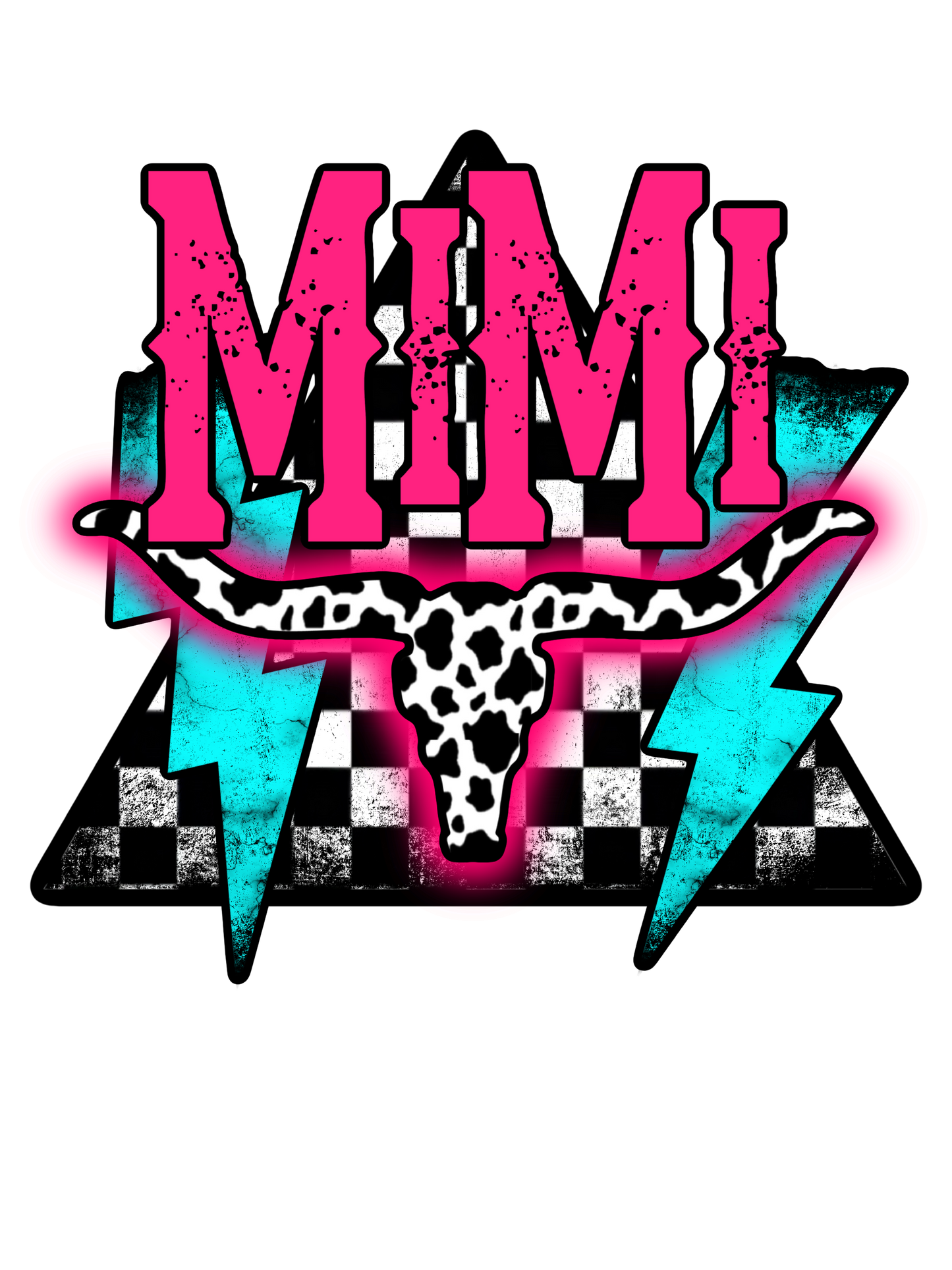 Neon Lightning - Horns - Gigi, Mama, Mamaw, Yaya, Mimi, Nana, Mini